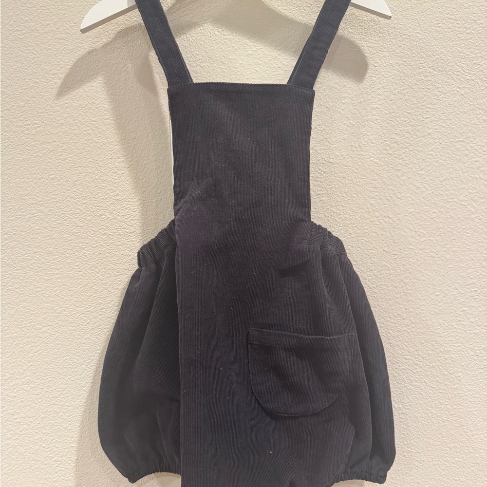 Soor Ploom Kids Black Corduroy Overalls in size 5yr/110cm